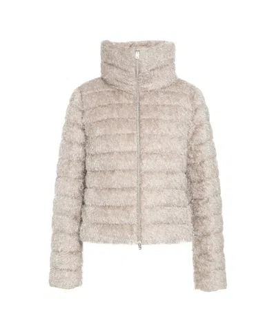 HERNO FAUX FUR DOWN JACKET