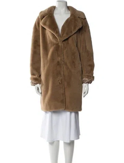 Pre-owned Herno Faux Fur Faux Fur Coat In Brown