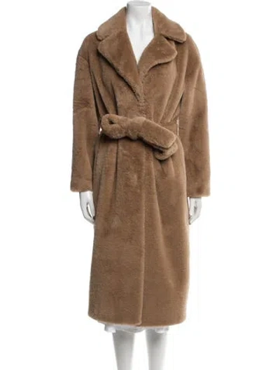 Pre-owned Herno Faux Fur Faux Fur Coat In Neutral