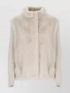 Herno Resort Jacket In Faux Mink Fur In Brown
