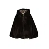 Herno Faux Fur Hooded Jacket In Brown