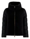 Herno Faux Fur-inserts Ultralight Padded Jacket Clothing In Black