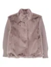 Herno Resort Jacket In Faux Mink Fur In Brown