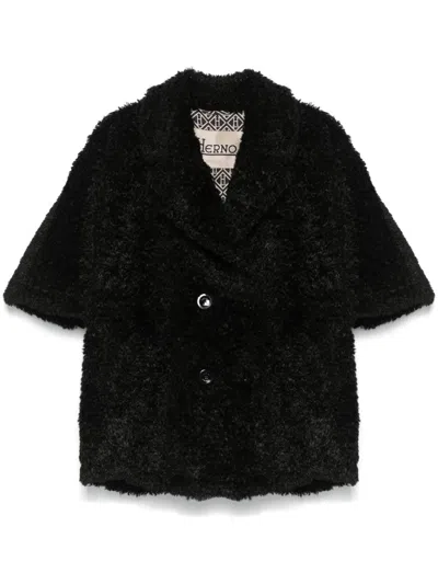 Herno Faux-fur Jacket In Black