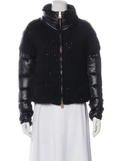 Pre-owned Herno Faux Fur Jacket In Black