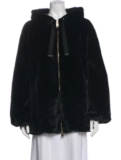 Pre-owned Herno Faux Fur Jacket In Black
