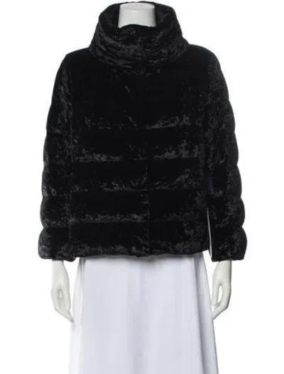 Pre-owned Herno Faux Fur Jacket In Black