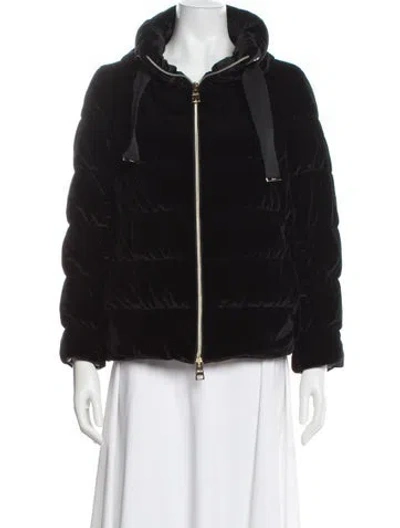 Pre-owned Herno Faux Fur Jacket In Black