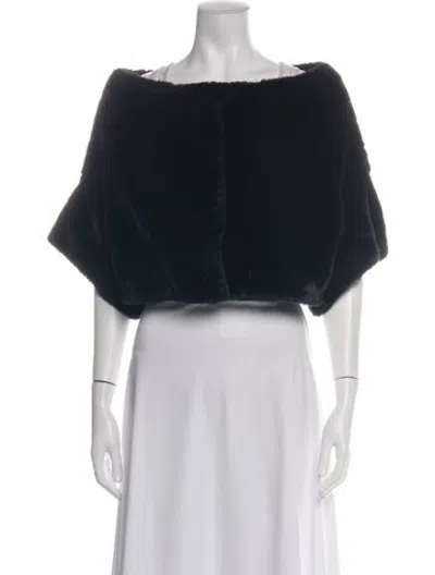Pre-owned Herno Faux Fur Jacket In Black
