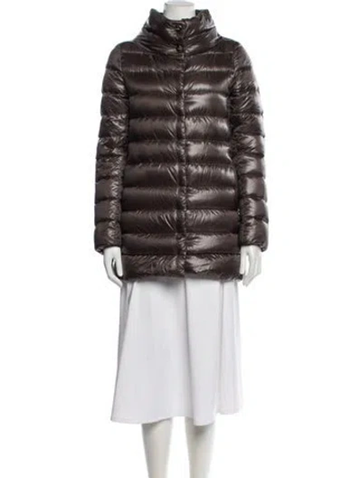 Pre-owned Herno Faux Fur Jacket In Brown