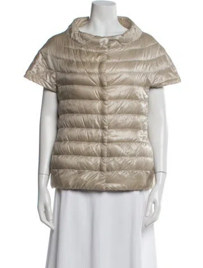 Pre-owned Herno Faux Fur Jacket In Neutral