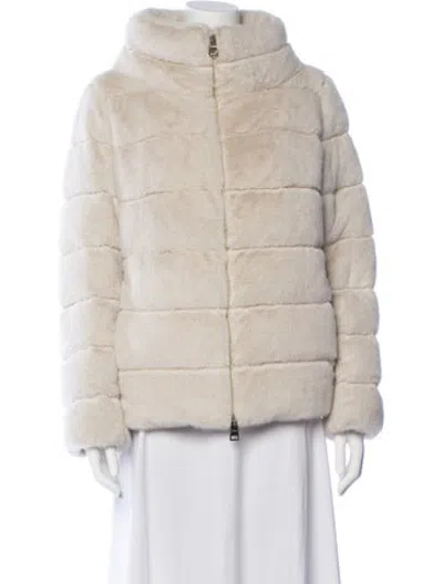 Pre-owned Herno Faux Fur Jacket In Neutrals