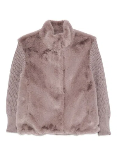 Herno Faux Fur Jacket In Pink