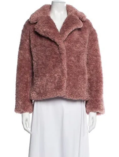 Pre-owned Herno Faux Fur Jacket In Pink