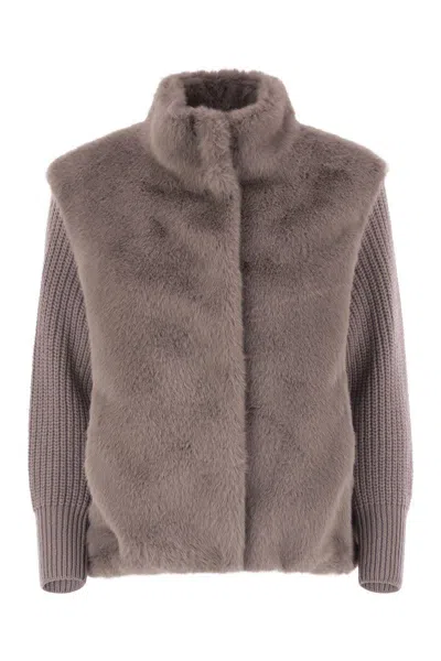 HERNO HERNO FAUX FUR JACKET