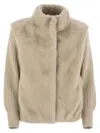 Herno Chantilly Polyester Jackets In Sand