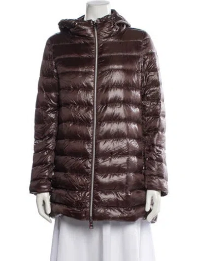 Pre-owned Herno Faux Fur Jacket W/ Tags In Brown