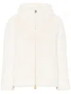Herno Off-white Lady Faux-fur Jacket In White