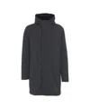 Herno Long Padded Coat With Knitted Collar Clothing In Gray