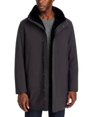 Herno Faux Fur Lined Parka In Multi