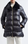 Herno Faux Fur Lined Water Repellent Quilted Down Jacket In Black