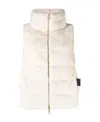 Herno Faux-fur Zipped Quilted Gilet In White