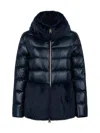 Herno Faux-fur Quilted Down Jacket In Black