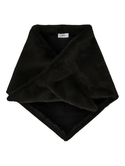Herno Faux-fur Scarf In Black