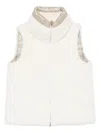 Herno Sleeveless Padded High Collar Jacket In White