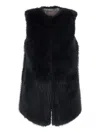 Herno Black Sleeveless Vest With Concealed Closure On The Front In Black