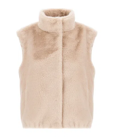 HERNO FAUX-FUR SLEEVELESS VEST