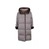 Herno Faux Fur Trim Padded Coat In Gray