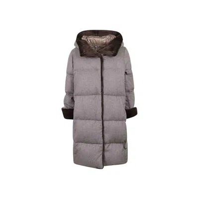 HERNO HERNO FAUX FUR TRIM PADDED COAT WOMEN