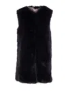 Herno Black Sleeveless Vest With Concealed Closure On The Front