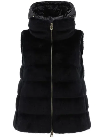 HERNO HERNO FAUX FUR VEST CLOTHING