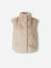 Herno Faux Fur Vest In Neutral