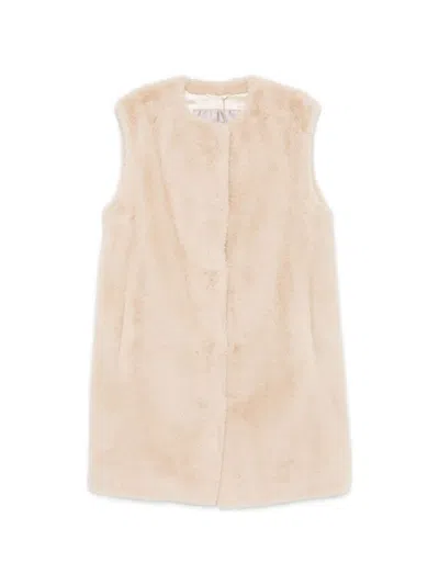Herno Faux Fur Vest In Neutral