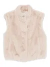 Herno Faux Fur Waist Coat In White