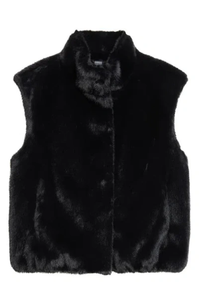 Herno Faux Fux Vest In Black