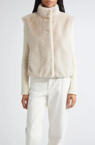 Herno Faux Fux Vest In White