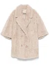 Herno Faux-shearling Jacket In 1985 Beige