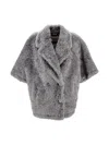 Herno Short-sleeved Jacket In Grey