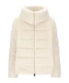 Herno White Quilted Down Jacket With Front Zip Closure In White