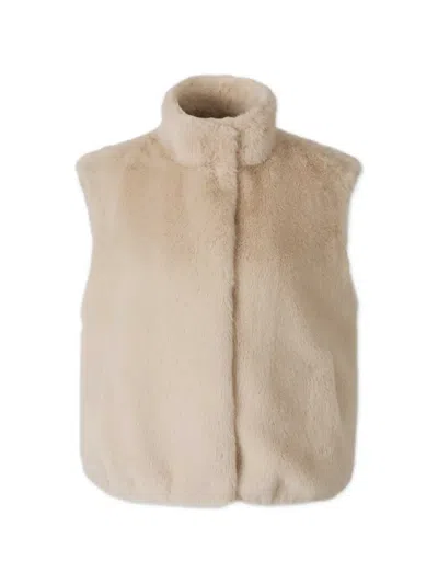 Herno Faux-fur Gilet In White