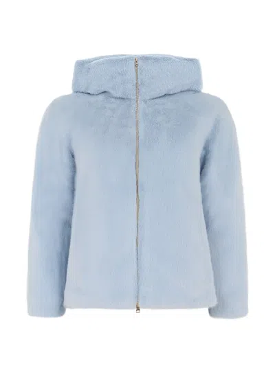 Herno Faux-fur Hooded Jacket In Multi