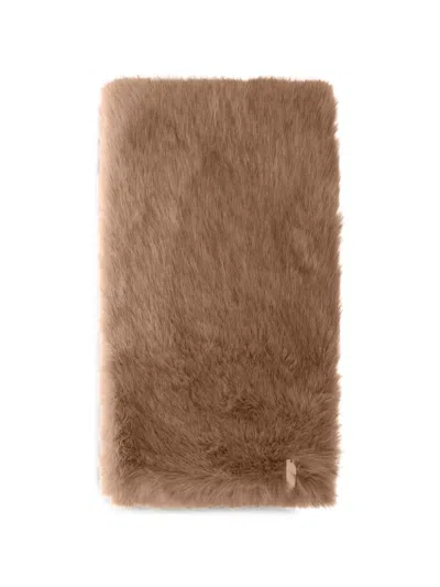 Herno Faux-fur Scarf In Neutrals