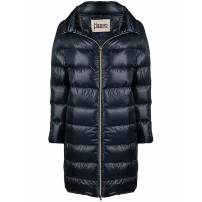 Herno Feather Down-filled Down Jacket In Blue