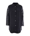Herno Luxury Wool-blend Jacket With Quilted Down Sleeves In Black