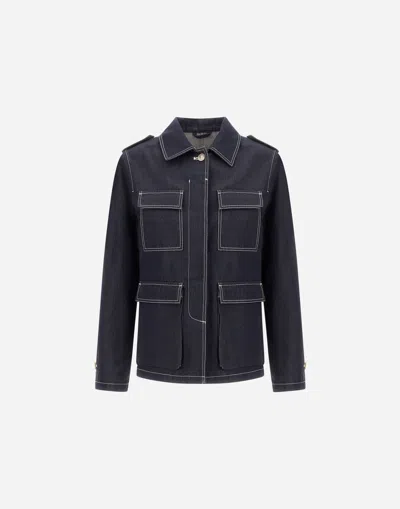 Herno Feldjacke Aus Organic Denim In Black