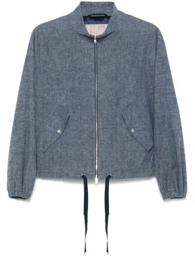 Herno Felted Jacket In Blue